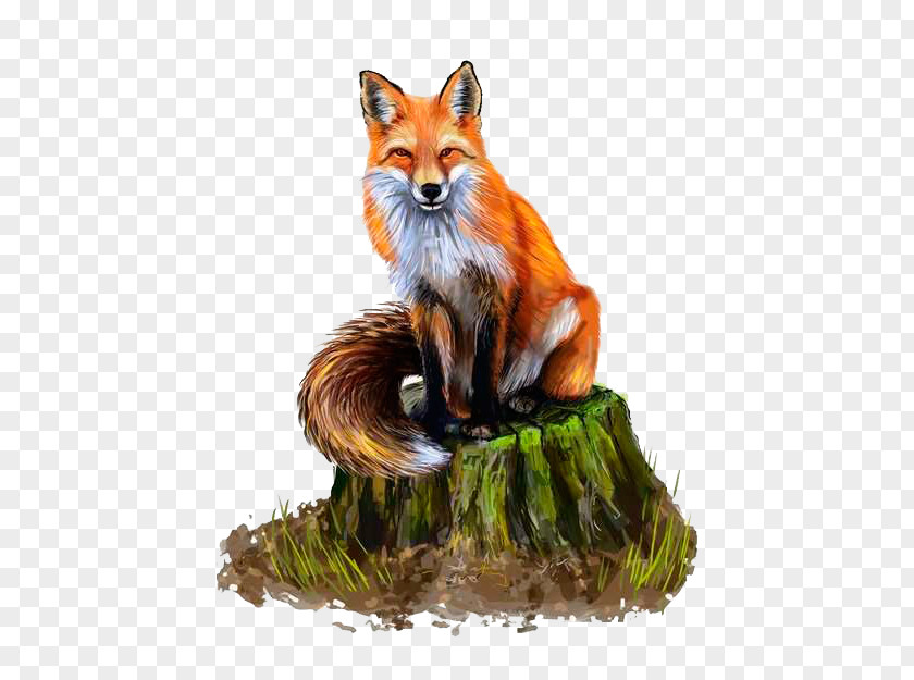 Painting Red Fox Drawing PNG