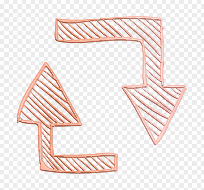 Retweet Icon Arrows Social Media Hand Drawn PNG