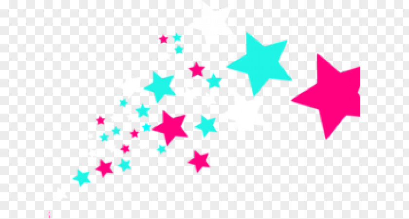 Magenta Confetti Shooting Star PNG