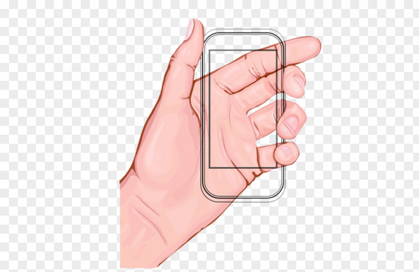 Holding The Phone Graphic Design Euclidean Vector Illustration PNG