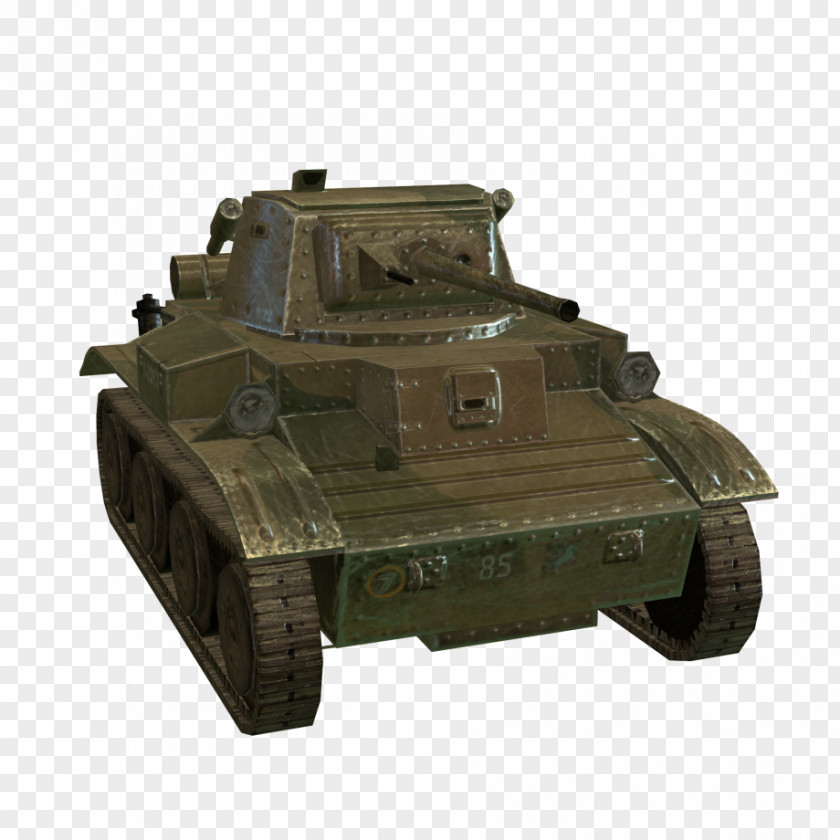 Low Poly Topology Churchill Tank Armored Car Military Gun Turret PNG