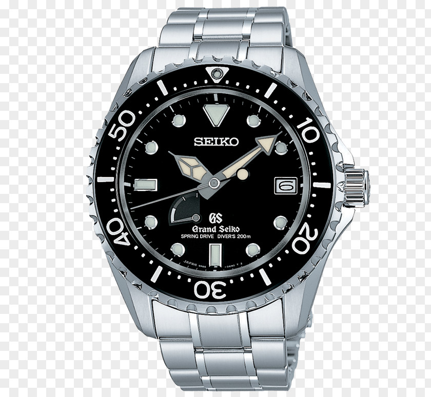 Metalcoated Crystal Astron Seiko Spring Drive Diving Watch PNG