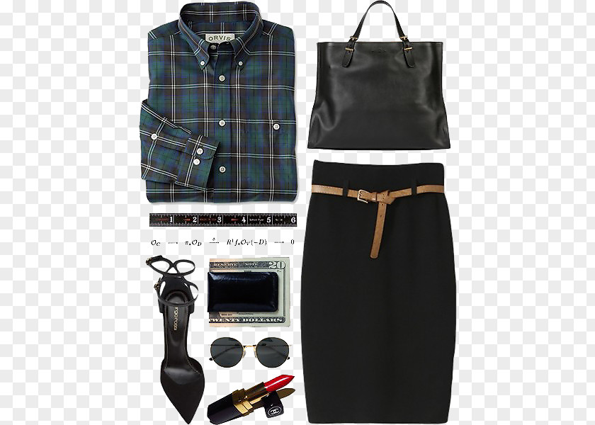 Women With High-end Skirt Fashion Tartan Woman Clothing PNG