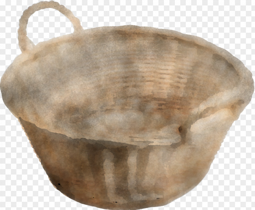 Beige Fur Basket PNG