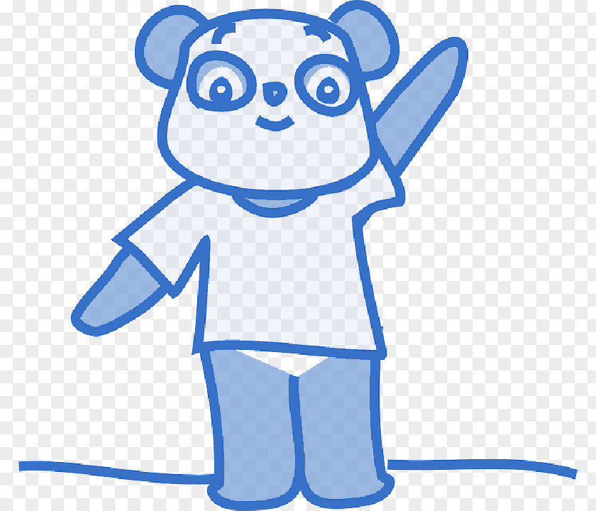 Blue Bear Clip Art Vector Graphics Openclipart Giant Panda PNG