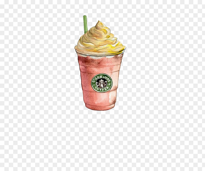 Cartoon Strawberry Frappuccino Coffee Irish Cuisine Indian Flat White Clip Art PNG