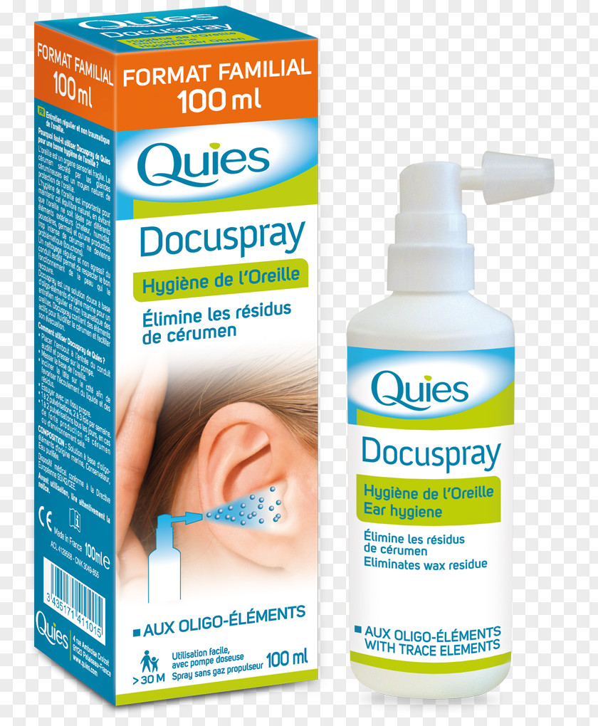 Cerumen Blockage 30ml Aerosol Spray EarwaxGentle And Quiet Quies Docuspray Ear Hygiene 100ml Doculyse PNG