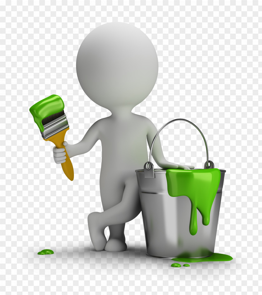 Hand Bucket Figures Painting Stock Photography House Painter And Decorator Brush PNG