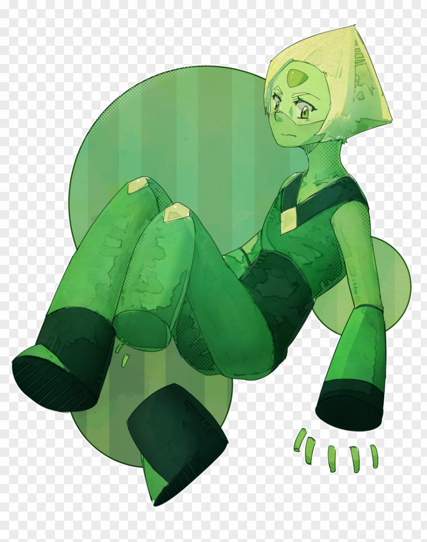 Peridot Green Reptile Gemstone Character PNG