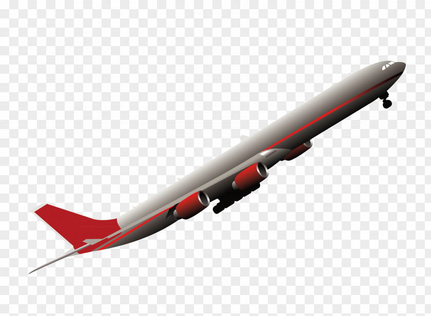 Red Aircraft Modification Airplane Narrow-body PNG
