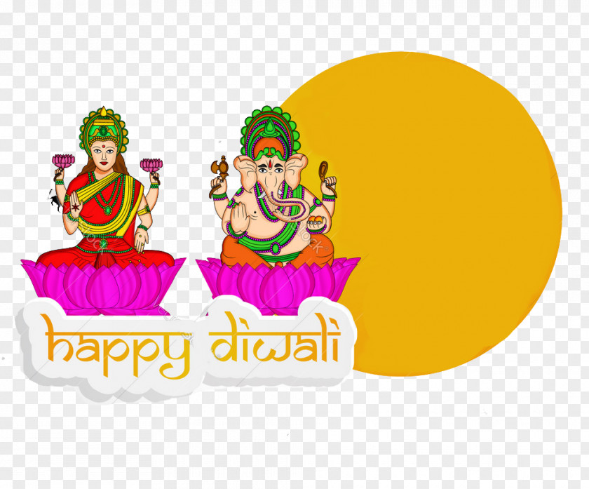 Ganesha Rama Lakshmi Diwali Vector Graphics PNG