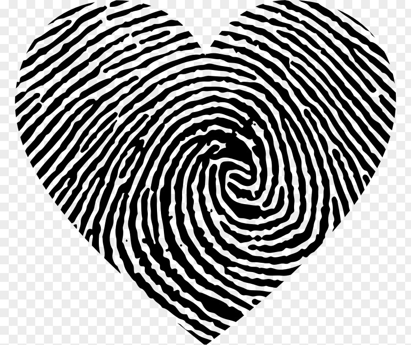 Love Heart Fingerprint Clip Art PNG