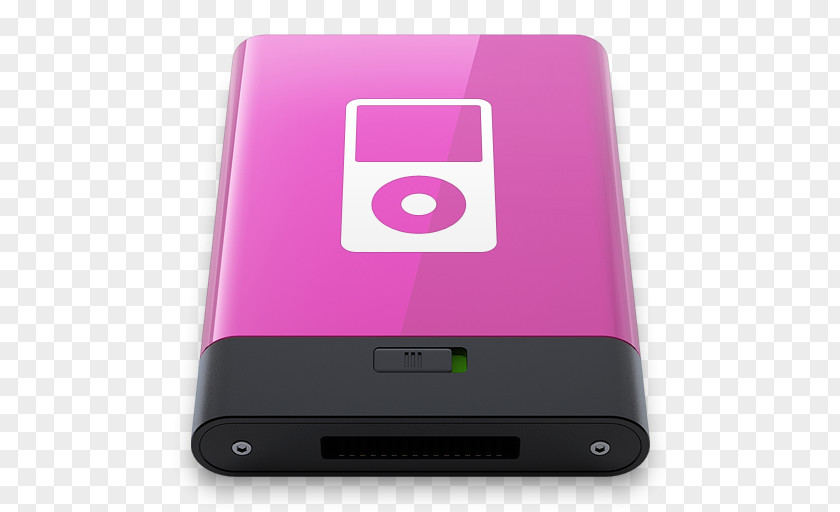 Pink IPod W Purple Electronic Device Ipod PNG