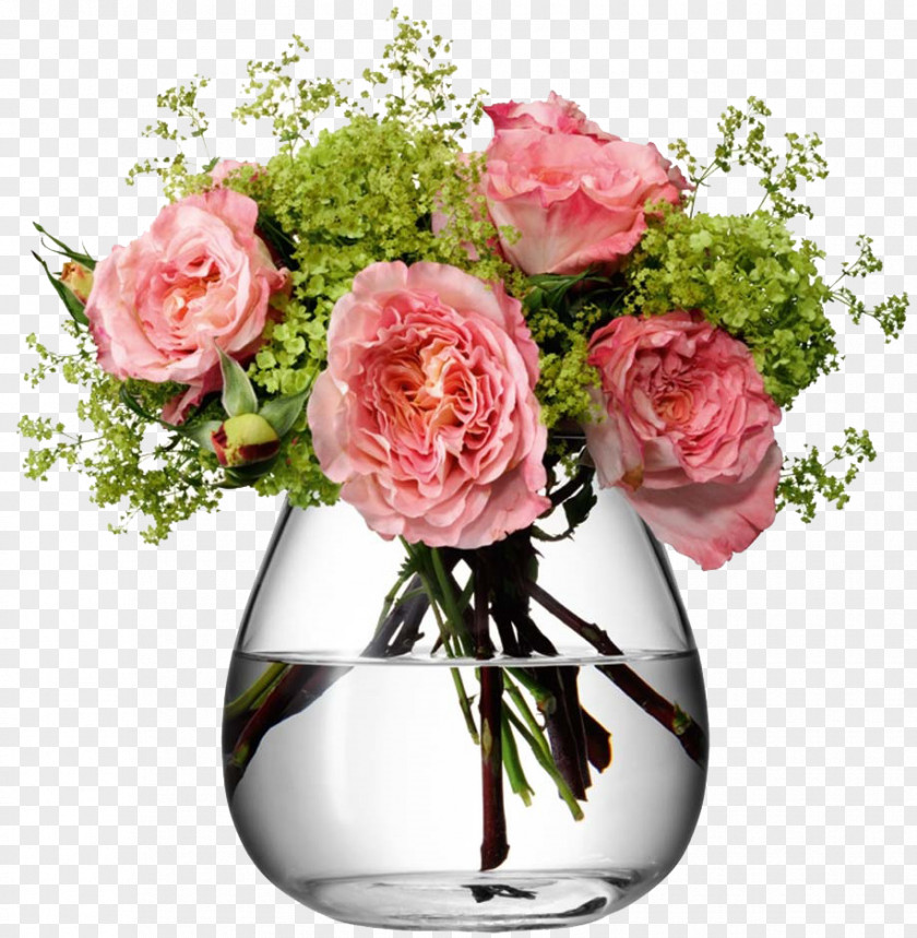 Vase Flower Bouquet Orrefors Glass PNG