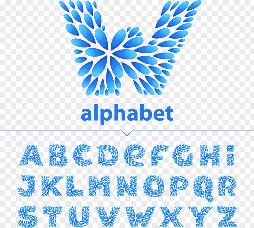 Water Drop Puzzle Blue Letter Alphabet PNG