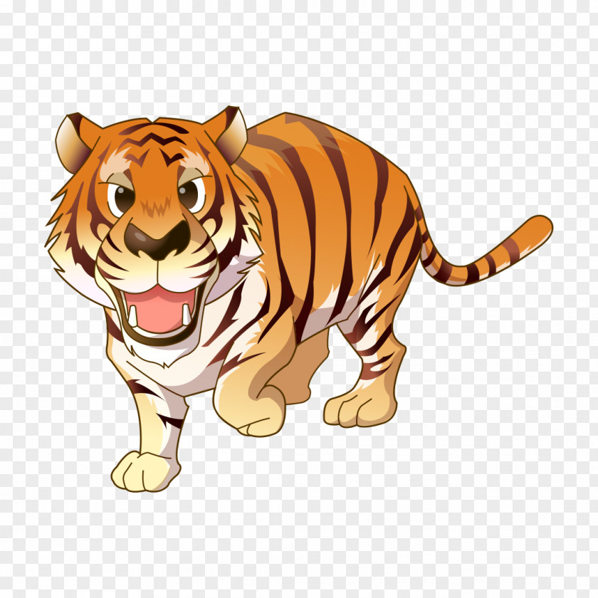 Cartoon Tiger Clip Art Jungle Image Drawing PNG