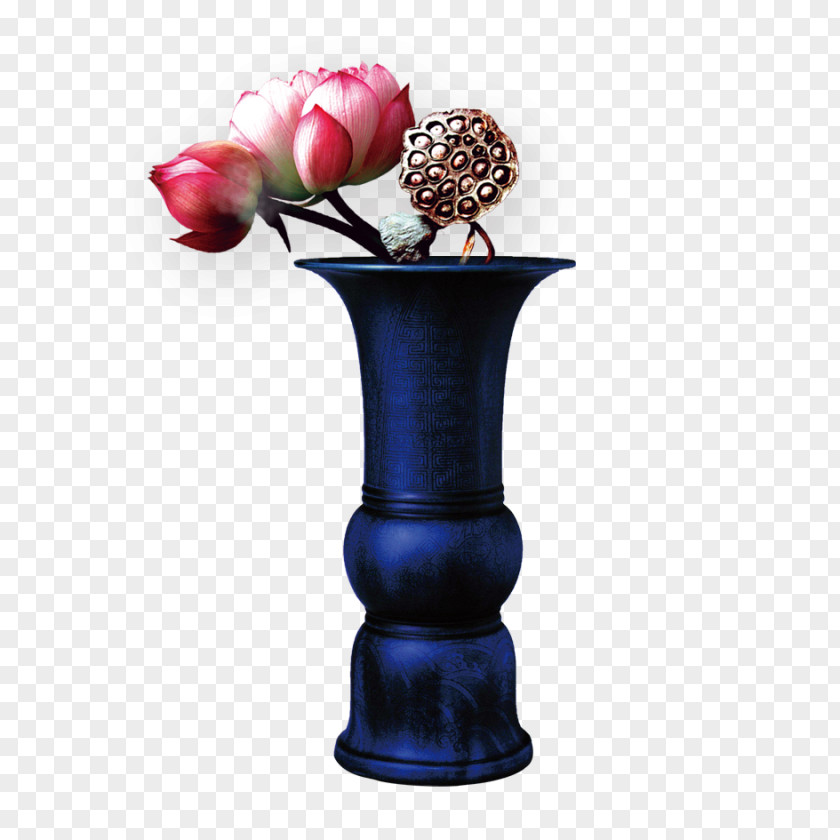 Chinese Style Vase Material PNG