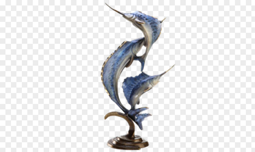 Fish Bronze Sculpture Sailfish Black Marlin PNG