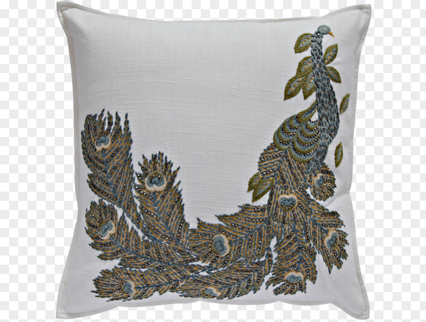 Peacock Feather Pattern Pillow The Floating Peafowl PNG