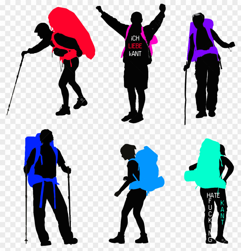 Silhouette Vector Graphics Backpacking Image Illustration PNG