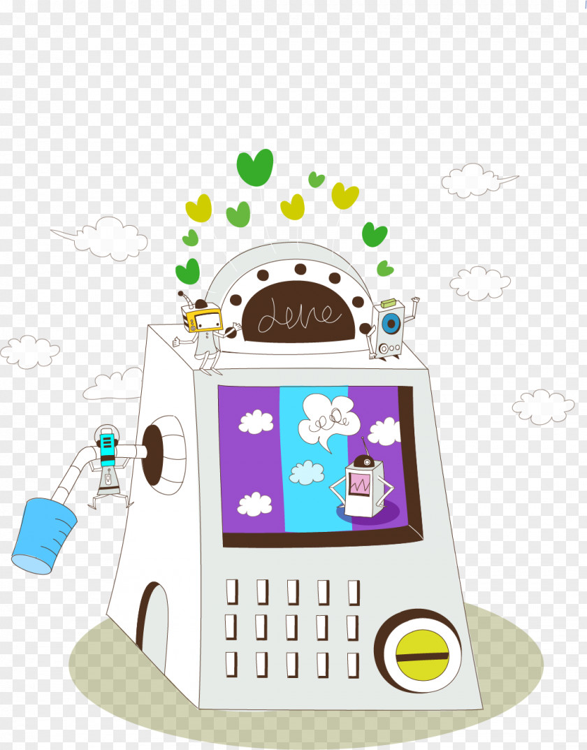 Vector Painted Phone Cartoon Visual Arts Illustration PNG