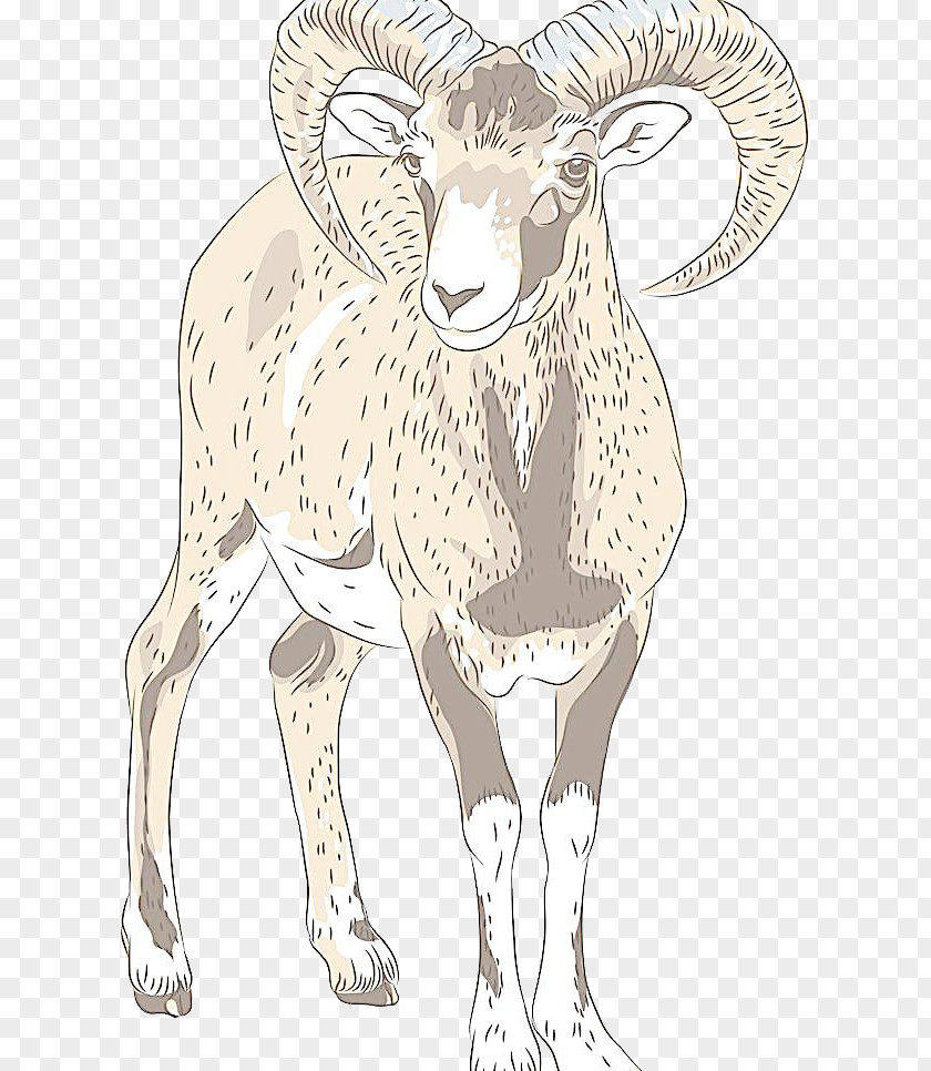 Hand-painted Goat Alpine Ibex Drawing Clip Art PNG