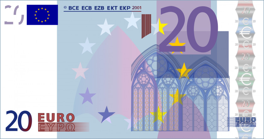 Euro 20 Note Banknote 500 200 PNG