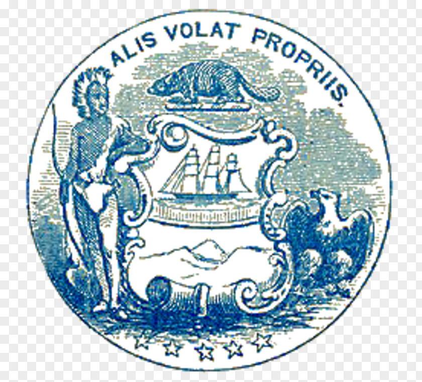 National Motto Of Trinidad And Tobago Oregon Territory Alis Volat Propriis Seal Flag PNG