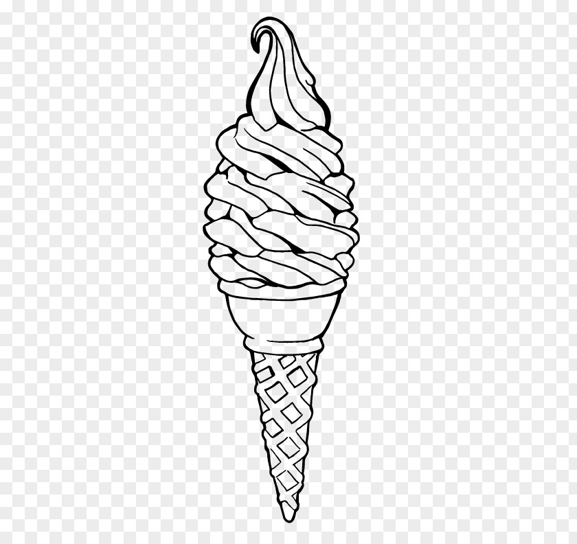 Sotf Color Ice Cream Cones Soft Serve Drawing Line Art PNG