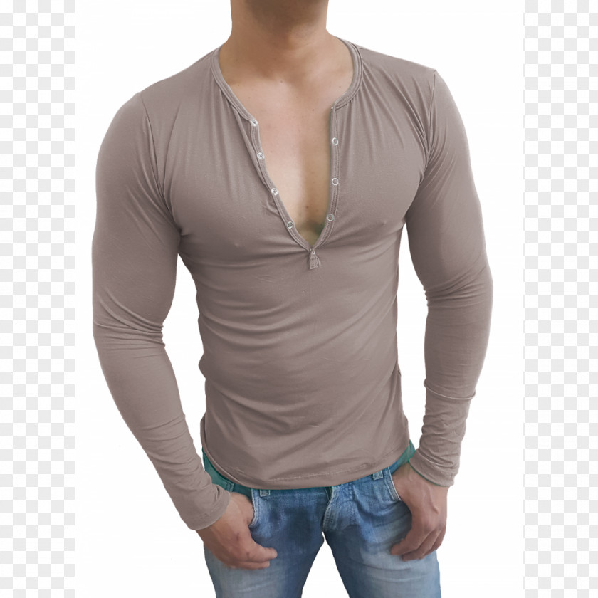 T-shirt Sleeve Button Henley Shirt PNG
