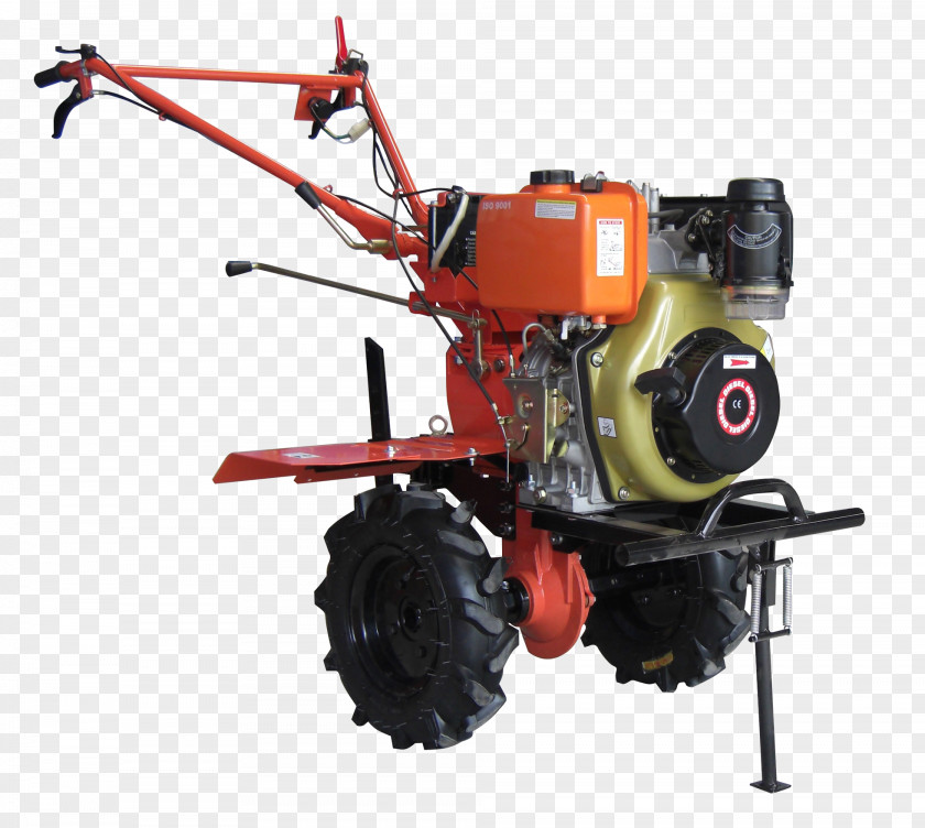 Tractor Cultivator Two-wheel Diesel Fuel Engine PNG