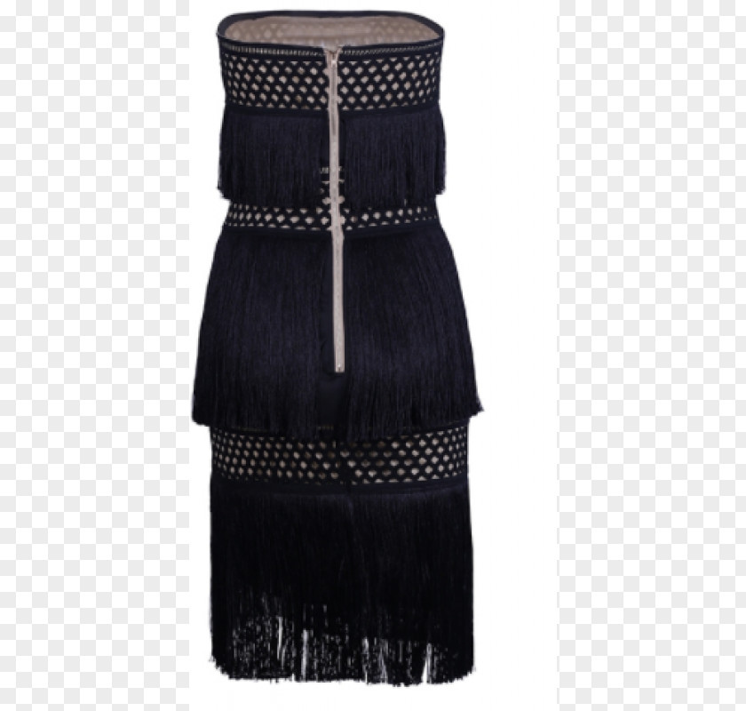 Dress Little Black Fringe Strapless Tassel PNG