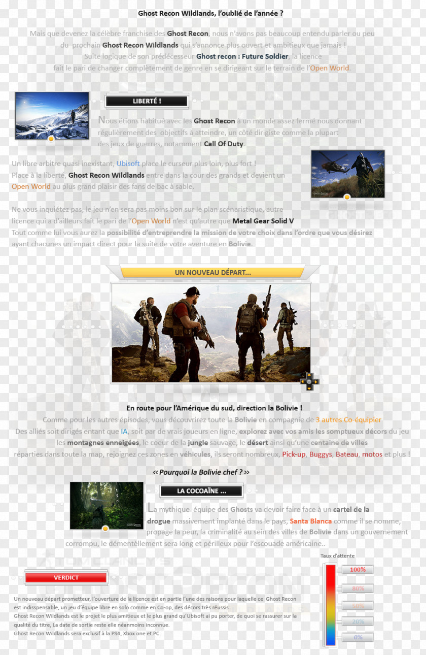Ghost Recon Wildlands Tom Clancy's IBM PC Compatible Web Page PNG