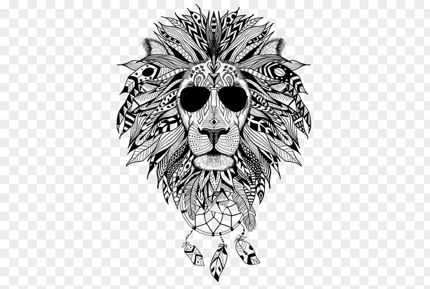 Lion Abziehtattoo Illustration Drawing PNG