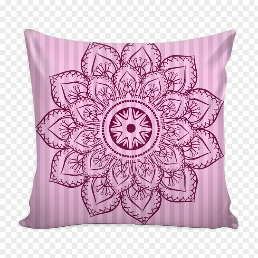 Mandala Lotus Throw Pillows Buddhism Cushion PNG