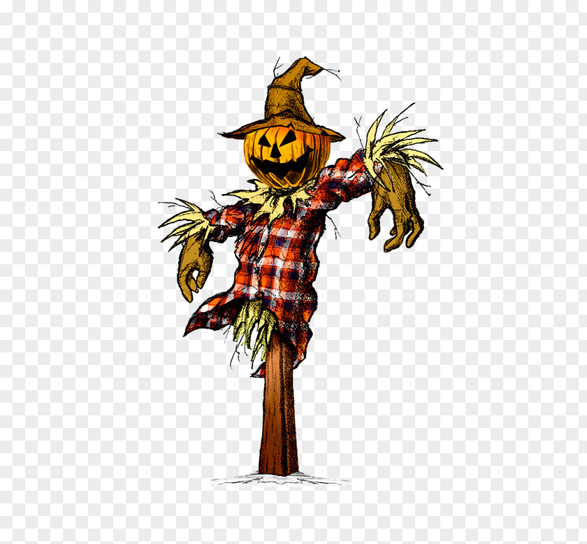 Scarecrow Halloween Costume Cartoon Drawing PNG