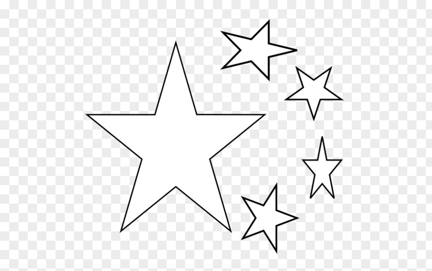 Five Star Cliparts Drawing Coloring Book Black And White Clip Art PNG