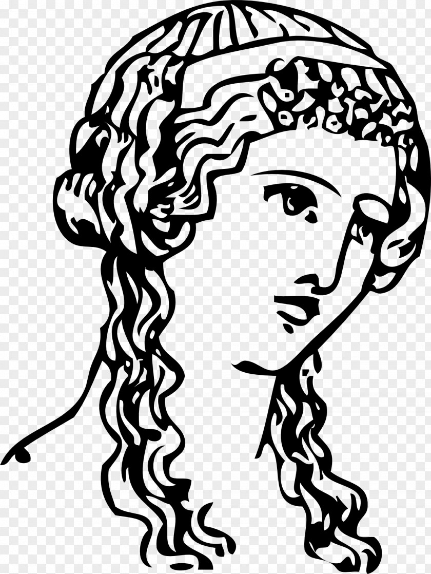 Hairdressing Card Ancient Greece Clip Art PNG