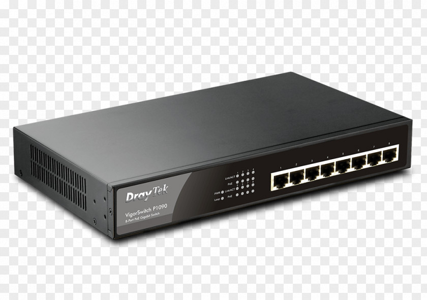 Draytek Power Over Ethernet DrayTek Vigor Switch P1090 Network Gigabit PNG