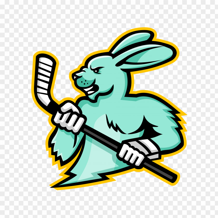 Rabbit Hare Royalty-free Ice Hockey Mascot Vector Graphics PNG