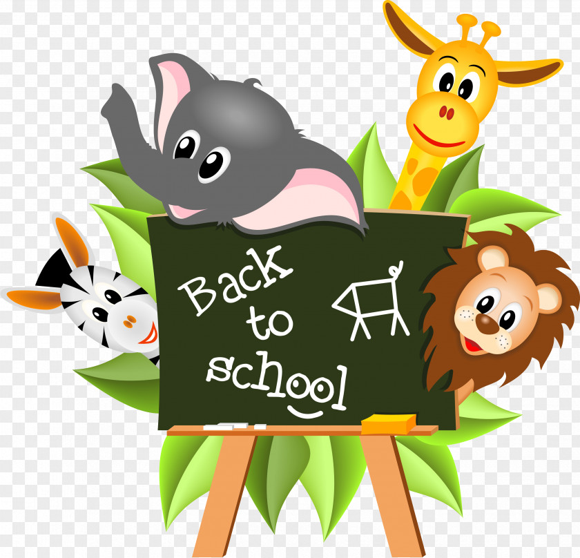 Black To Shool Cartoon Clip Art PNG