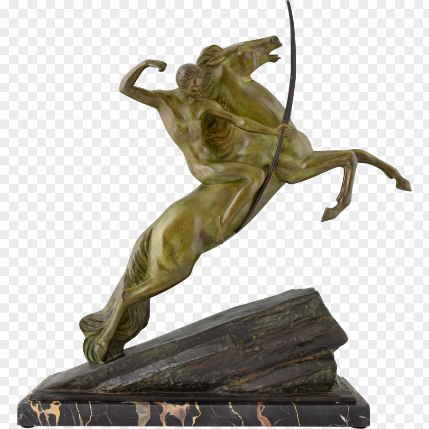 Bronze Sculpture Art Deco Statue PNG