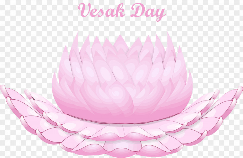 Pink Petal Plant Baking Cup Candle PNG
