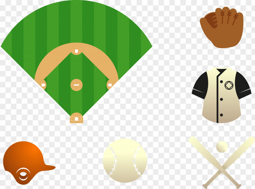 Vector Illustration Baseball Supplies PNG