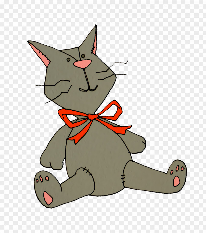 Whiskers Kitten Cat Paw Character PNG