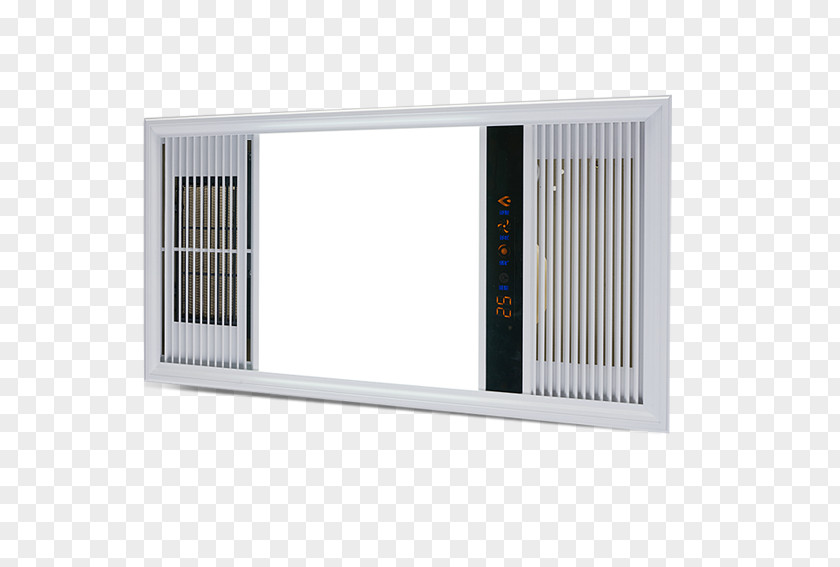 Bathroom With One Side Ceiling Exhaust Fan And Light Window PNG