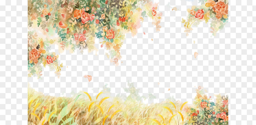 Hand-painted Background Autumn PNG background autumn clipart PNG