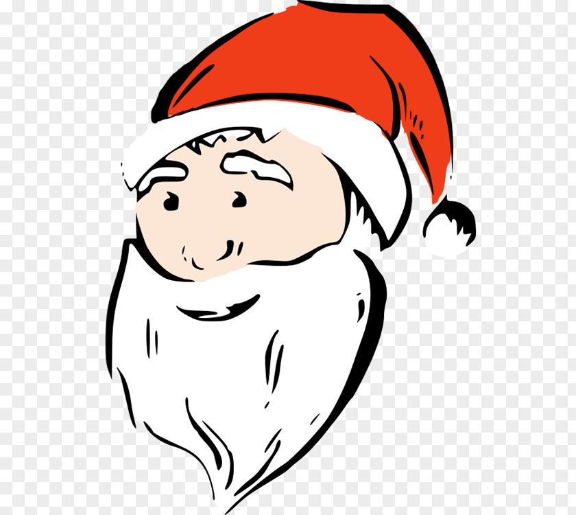 Santa Claus Face Clip Art PNG