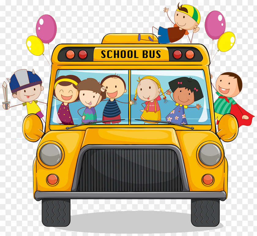 School Bus Illustration PNG