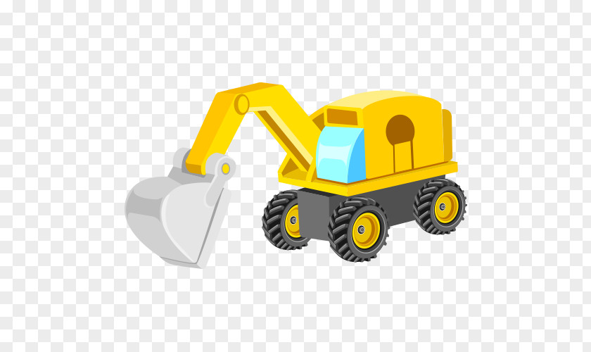 Excavator Vector Material Bulldozer Machine Backhoe PNG